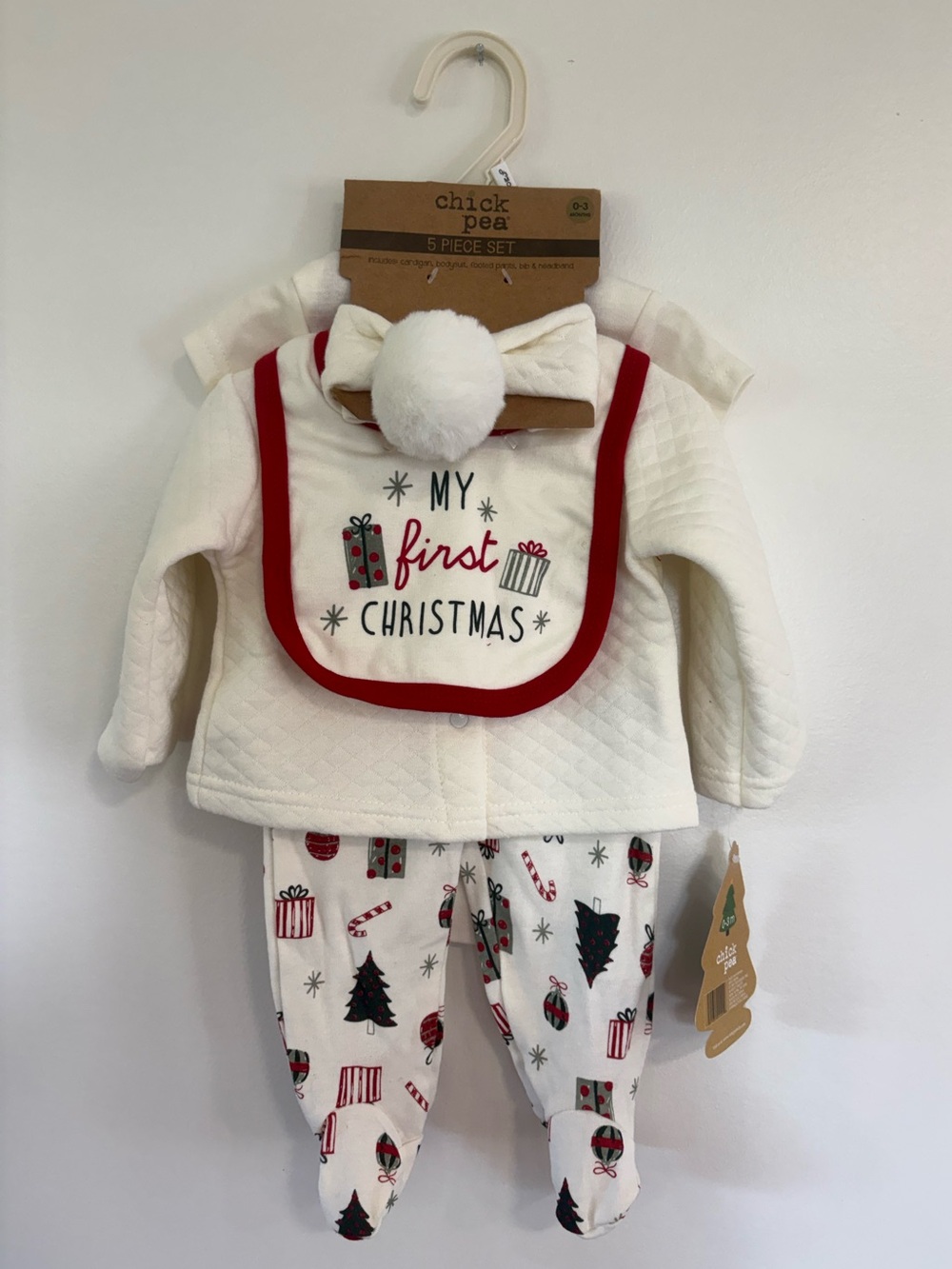 Chick Pea Baby My First Christmas 5 Piece Set 0-3M NWT